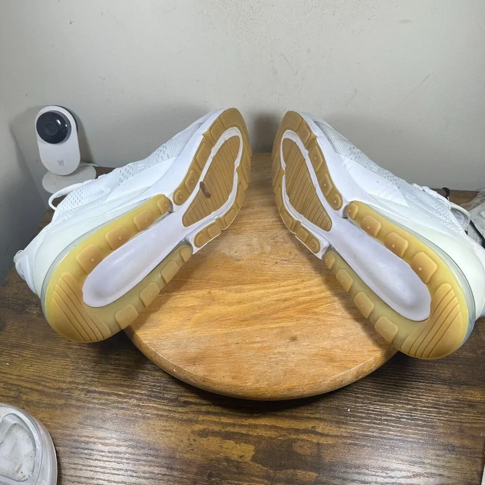 Nike Air Max 270 White Men's Size 14 Gum Light Brown Shoe Sneakers DC1702-100 - Picture 2 of 9